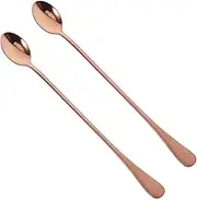 CHILDWEET Mixing Spoons for Drinks Stainless Steel Long Handle Spoon Bartender Accessories Home Bar Use