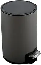 Spirella Riku Cosmetic Bin 5 litres Stainless Steel with Soft-Close Mechanism and Inner Bucket Soft Close Bathroom Waste Bin Grey