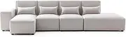 5 Seater Modular Lounge Set Right Corner Chaise Suite Sofa Fabric Sectional Ottoman Couch