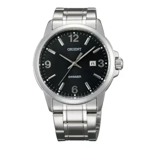 【ORIENT 東方錶】ORIENT 東方錶 OLD SCHOOL系列 復古風石英錶 鋼帶款 黑色-41.0 mm(SUNE5005B)