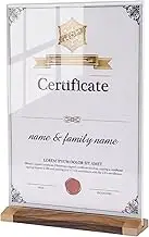 Certificate Photo Frame Set - Acrylic Frames That Are Compatible With Awards And Certifications And Warm Natural Wood-Based Designs A Luxurious Feel | Tabletop-Wood-Grain