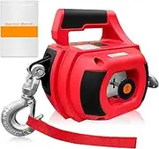 SENKEYFE Drill Powered Portable Winch 1000LBS, Drill Winch with 40FT Alloy Steel Wire Rope, Portable Drill Winch, Portable Handheld Drill Winch for Dragging Handling Trailer