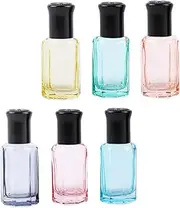LIFKOME 6ml Essential Oil Roller Bottle Set Refillable Glass Perfume Bottles Travel Size Leakproof for Diy Aromatherapy Random