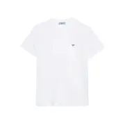 [Prada] Prada Enamel Triangle Logo T-shirt S WHITE