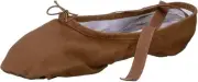 Bloch Women's Pump Split Sole Canvas Ballet Shoe/Slipper 8, Cocoa