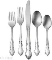 Dover shiny 20 pc piece Set Service for of 4 Oneida Stainless Flatware NEW