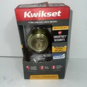 Kwikset 99850-071 SmartKey Polished Brass Gold Deadbolt