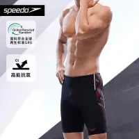 在飛比找蝦皮購物優惠-現貨  Speedo泳褲 男子 泡游泳 及膝 平口 抗氯護膚