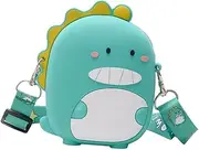 [Healeved] 1pc Creative Silicone Storage Bag for Cartoon Change Purse Green Durable and Handy for Daily Use Travel School Shopping and More