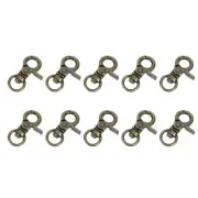 10 Pcs Swivel Lanyard Snap Hook Zinc Alloy Trigger Snap Hooks Bronze