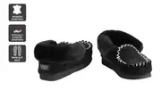 UGG Outback Unisex Premium Sheepskin Slipper (Black, Size 4M/5W US)