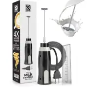 Corded Milk Frother with Plug in - Handheld Whisk Stirrer Whipper - Foam Make...
