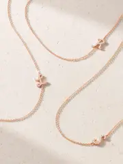 [Anita Ko] Anita Ko - Initial 18-karat Rose Gold Diamond Necklace - H H Gold