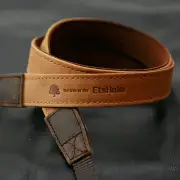 3MATIN Camera Leather Neck Shoulder Strap Vintage-20 Tan for D-SLR RF Mirrorless