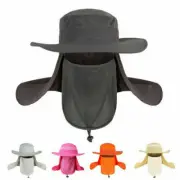 New Fishing Bucket Hat Outdoor Sport Sun Protection Neck Face Mask Cap Wide Brim