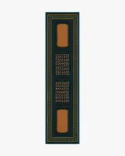 75' x 305' | Machine Washable Runner Rug | Kid & Pet Friendly | Indoor Rug | Nerissa Teal & Gold Rug by Architectural Digest | Ruggable