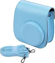 BLBMTCBCAG Portable Camera Bag Bag Bag PU Leather Belt Shoulder Strap Fit for Fujifilm Fit for Fuji Mini 11 Camera Protection(Blue)