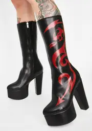 [Lamoda] Red Dragon Platform Boots