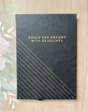Eccolo A5 Guided Goal Journal Notebook Workbook 176 Lined Pages Hardcover Foiled
