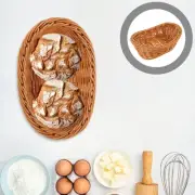 Rattan Bread Basket Basketcor Food Serving Baskets Wicker Kitchen Fruit