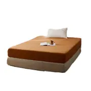 Catzon Cotton Sheets Mattress Dustproof Protective Cover Fabric Bedding-Pumpkin