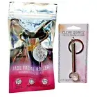 Jade Facial Roller & Quartz Beauty Keychain – Gemstone Healing Massage Tool