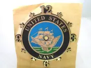 Vintage Clock Face US United States Navy USN 5.5" Plastic Self-Stick NOS