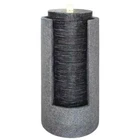 PROTEGE Two Tone Solar Tower Fountain Water Feature, Contemporary Design