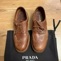 在飛比找PopChill優惠-[二手] #已旋轉售出#Prada男士雕花皮鞋7碼