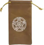 Bbbabeslk Tarot Bag - Velvet Drawstring Bag | Moon Star Printed Oracle Cards Bag, Velvet Storage Pouch with Drawstrings for Tarot Enthusiasts, Small Velvet Pouch for Tarot Card, Dice Storage,
