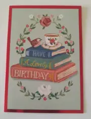 Biblical Scripture Birthday Greeting Card Bird And Flowers