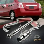 4" Round Muffler Tip Catback Exhaust System for 07-12 Sentra Se-R/Spec V 2.5L