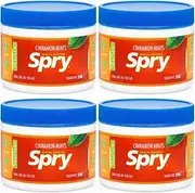 Spry Xylitol Cinnamon Mints Sugar Free Candy - Breath Mints That Promote Oral Health, Dry Mouth Mints That Increase Saliva Production, Stop Bad Breath, 240 Count (Pack of 4)