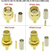 10Pcs SMA Male Female crimp For RG174 RG316 LMR100 Coaxial cable RF connector