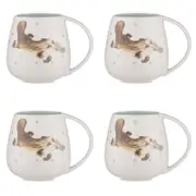 4PK Ashdene Bush Buddies Platypus Snuggle 500ml Mug - White