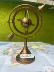 Brass Armillary Sphere Style Celestial Globe-Astrolabe Navigation Decor-Educatio