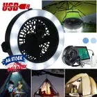 For Outdoor Portable USB With Hook Rechargeable 2 in 1 Tent Lamp Camping LED Fan