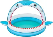 [Bestway] Sharktastic Paddling Pool with Water Sprinkler 163 x 127 x 92 cm