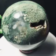 453g Raw Natural Ocean Jasper Geode Quartz Crystal Sphere Ball Healing 61