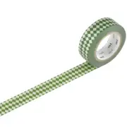mt Patterns Washi Paper Masking Tape: 3/5 in. x 33 ft. (Diamond Viridian)