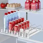 Fridge Drink Organizer - Self-Pushing Dispenser Holds 25 Cans, Space Saver