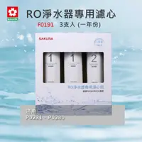 在飛比找有閑購物優惠-【SAKURA櫻花】 F0191 RO淨水器專用濾心 (一年