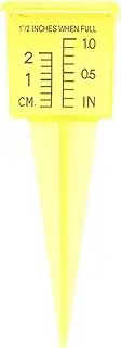 CANIGHT Outdoor Water Measuring Tool Precision Rain Gauge Recorder for Gardens and Lawns Durable Measuring Cup with Wide Mouth for Accurate Rainfall Measurement Easy Installation Yellow