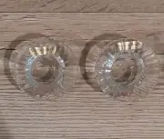 Pair of VILLEROY & BOCH New Paloma Crystal Glass Egg Cup Holders Cups