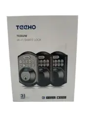 TEEHO TE002W Fingerprint Door Lock: Keyless Entry Smart Deadbolt Lock for Front