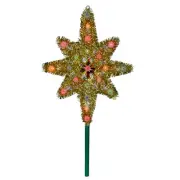 Northlight 21" Gold Star of Bethlehem Christmas Tree Topper - Multi-Color Lights