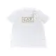 EMPORIO ARMANI燙金EA7字母LOGO造型純棉短袖T恤(S/M/L/XL/白x金字)