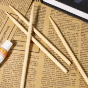 100 Pcs Simple Safe Wooden Stylus Wooden Sticks Drawing Scratch Paper