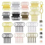 Swivel Buckle Lanyard Snap Hook Keyrings with Chain Metal Lanyard Keychain Hook