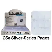 25x Ultra PRO 9-Pocket Silver Binder Pages Sleeves Standard Card MTG Pokemon AFL